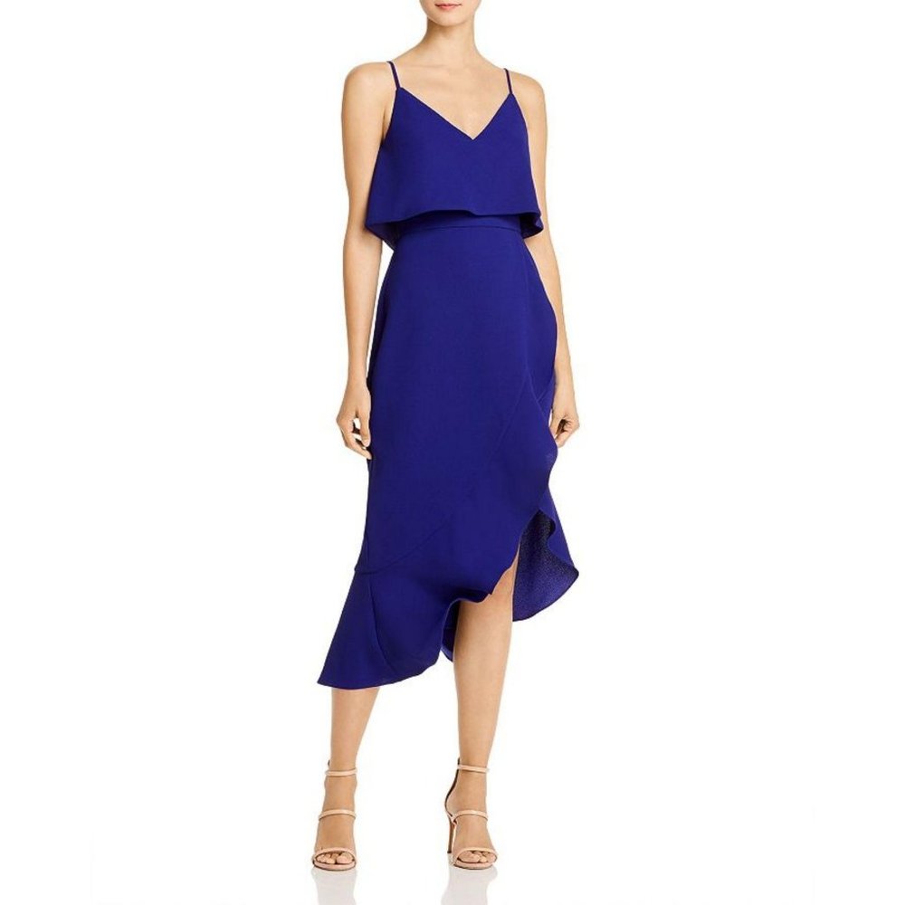 New Aqua Asymmetrical Ruffle Dress 2